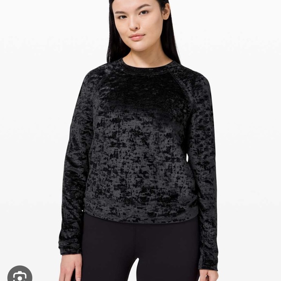 Lululemon Crew, crushed velvet, black/blue - Picture 4 of 5
